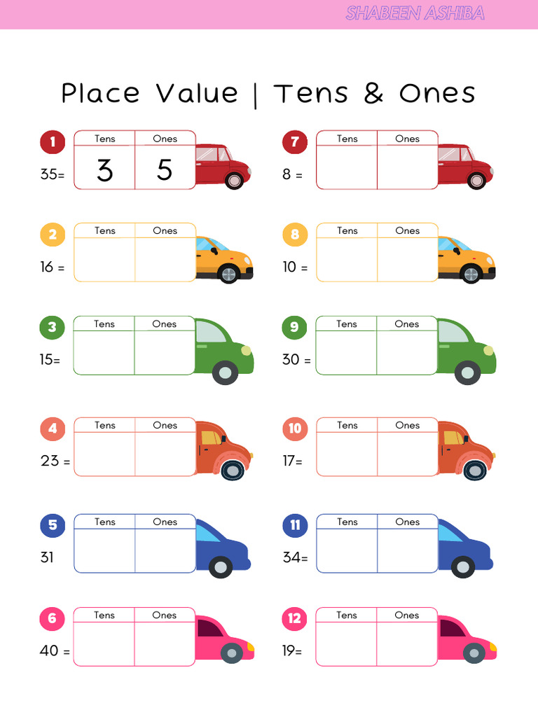 UKG Maths: Place Value & Worksheets | PDF