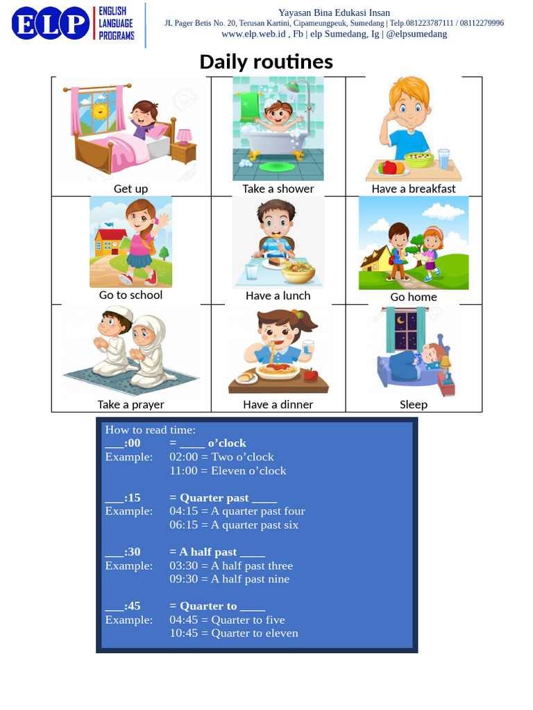 My Daily Routines Mover 3 | PDF | Meal | Eating Behaviors Of Humans