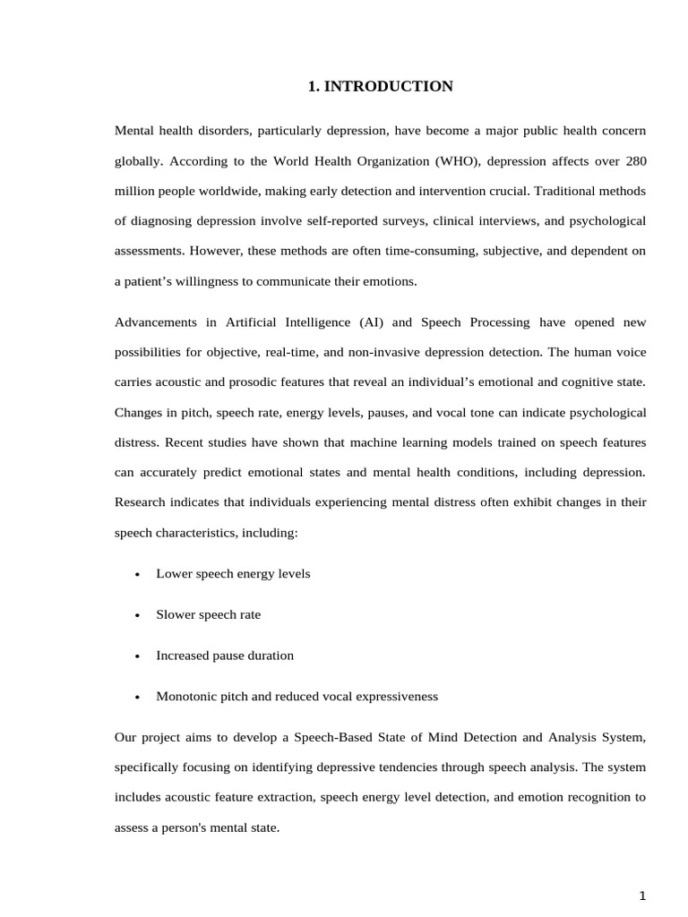 AI Speech Analysis for Depression Detection | PDF | Machine Learning ...