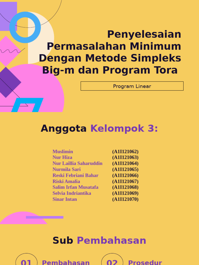 Metode Simpleks dan Big-M dalam Pemrograman Linear | PDF
