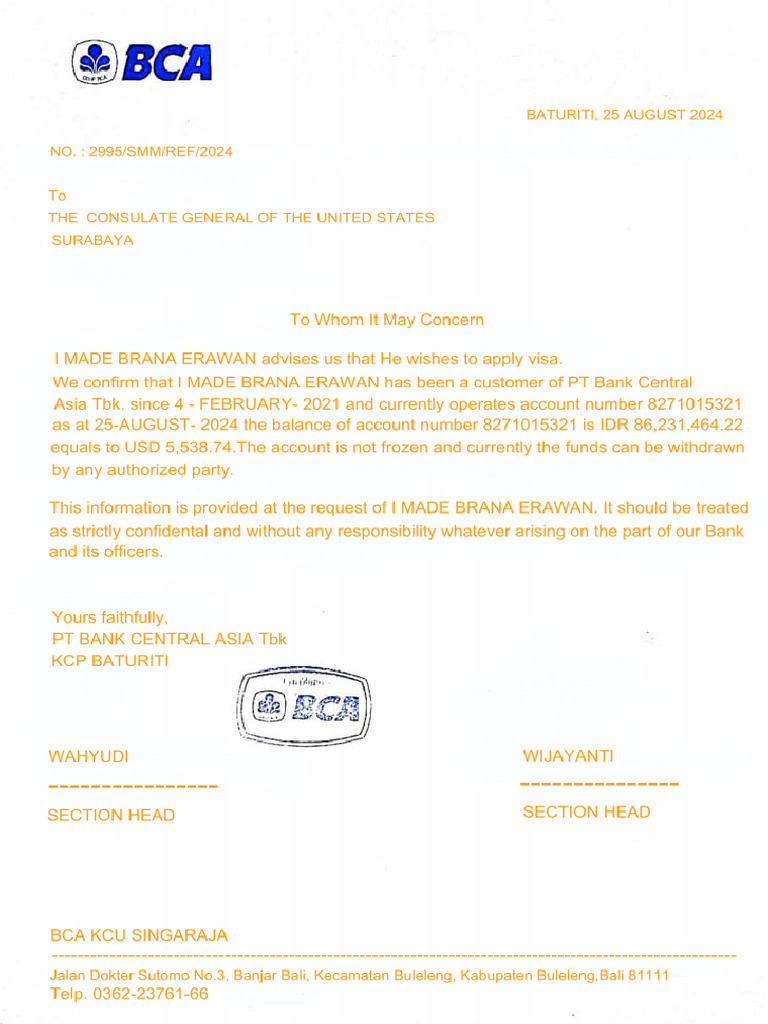 Bca Rekening | PDF