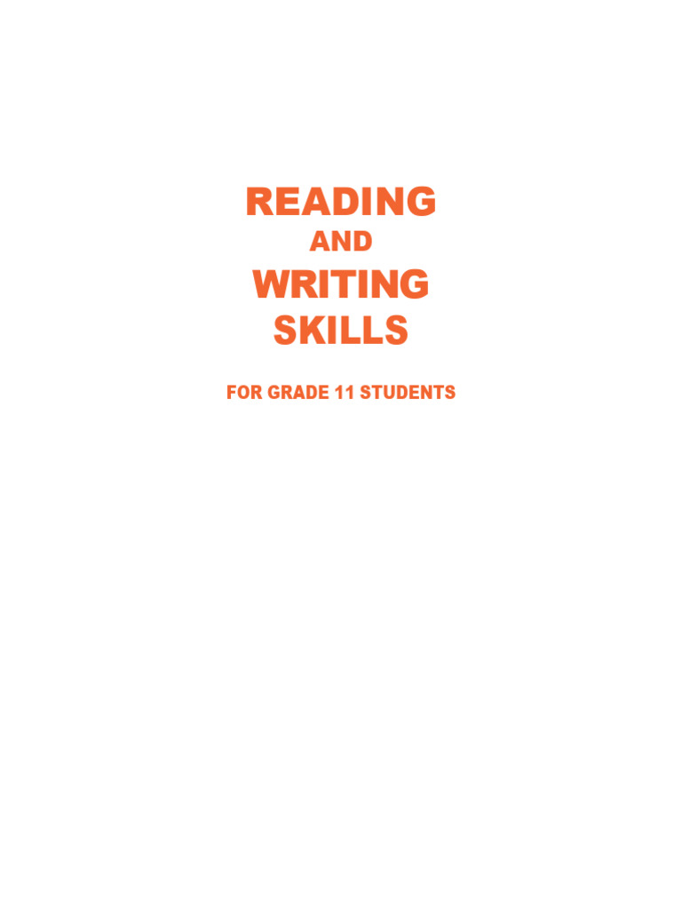 Grade 11 Reading and Writing Skills Guide | PDF | Mental Disorder ...