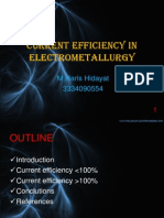 current efficiency in electrometallurgy