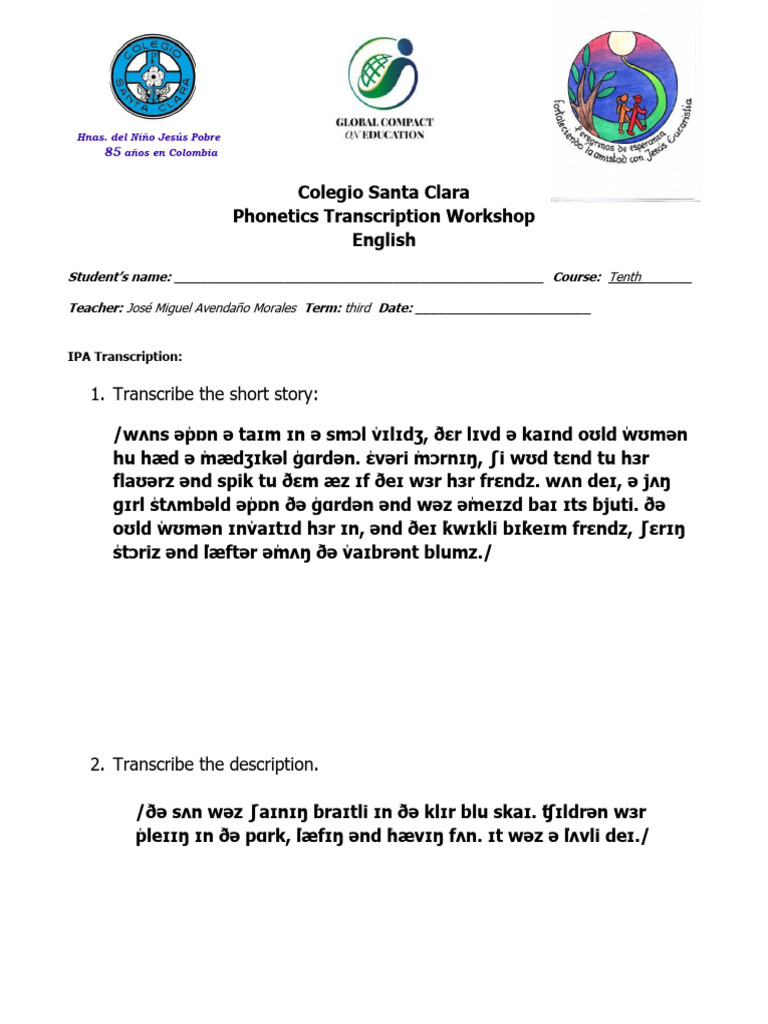 Phonetics Transcription Workshop Pdf