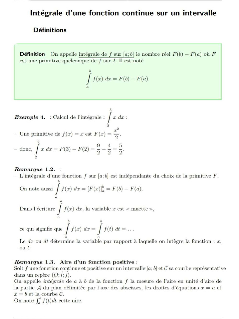 Integral Définition | PDF