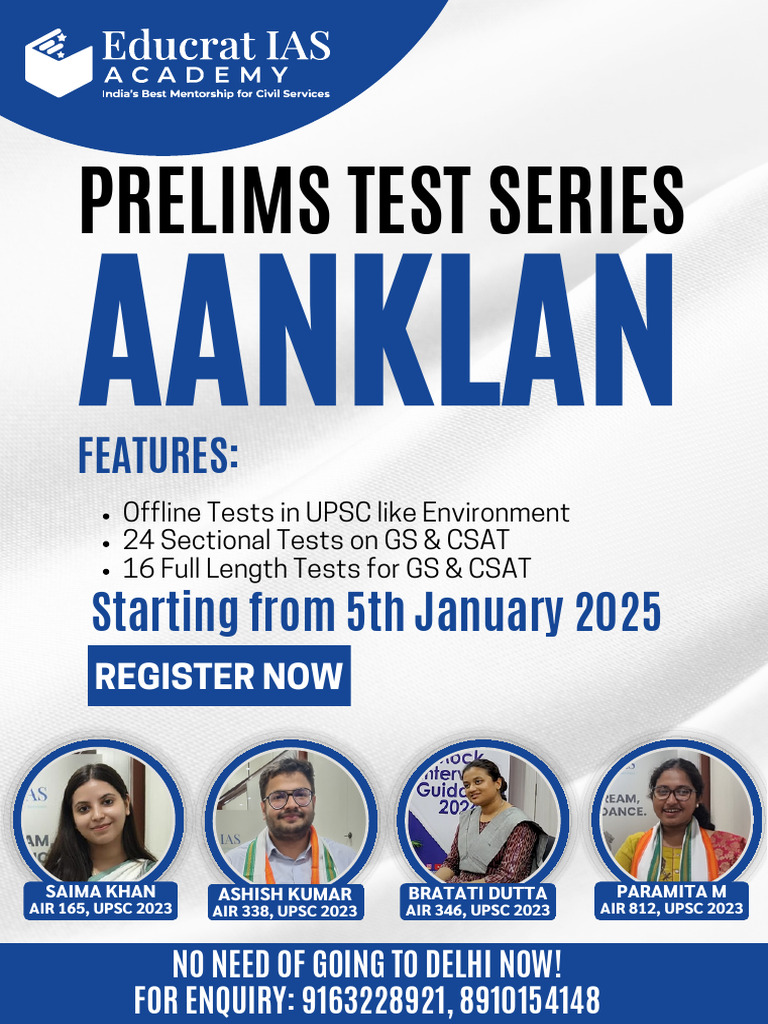 Aanklan UPSC Prelims Test Series 2025 | PDF