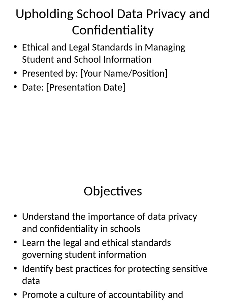 Student Data Privacy in Schools PDF Privacy Information Privacy