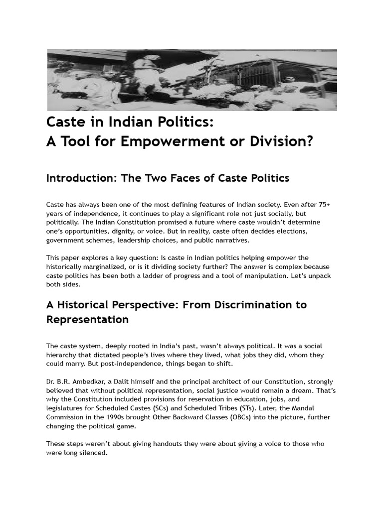 Caste's Role in Indian Politics Today | PDF | Dalit | Caste