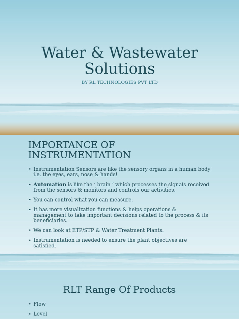 Water & Wastewater Instrumentation Solutions | PDF