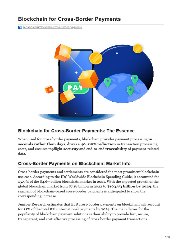 Blockchain Solutions for Cross-Border Payments | PDF | Cryptocurrency ...