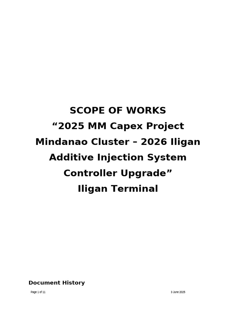2025 MM Capex Mindanao Cluster ILI AIS SOW (As of Nov 19, 2024) | PDF ...