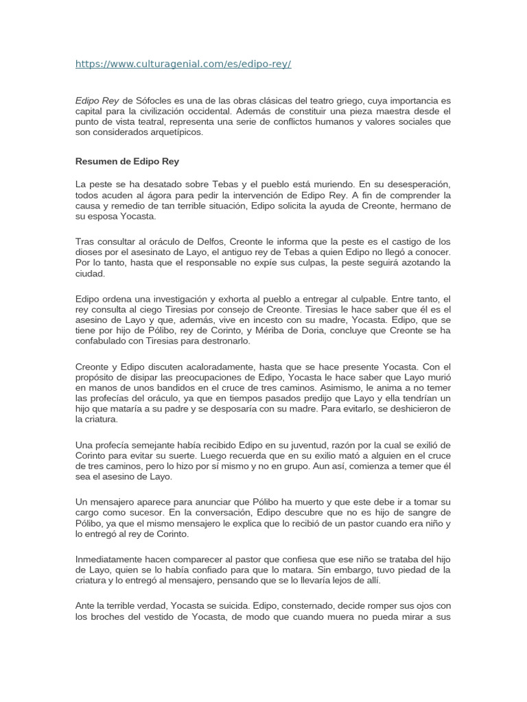 Edipo Rey | PDF | Edipo