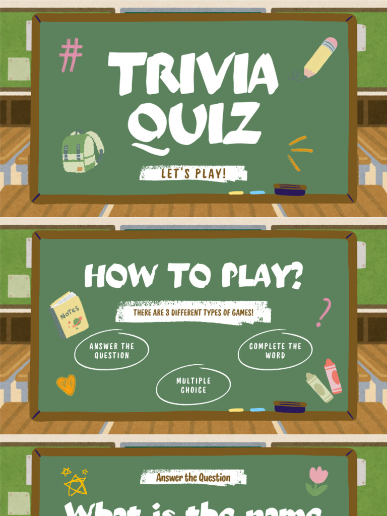 Green and Brown Illustrative Trivia Quiz Presentation - 20250603 ...