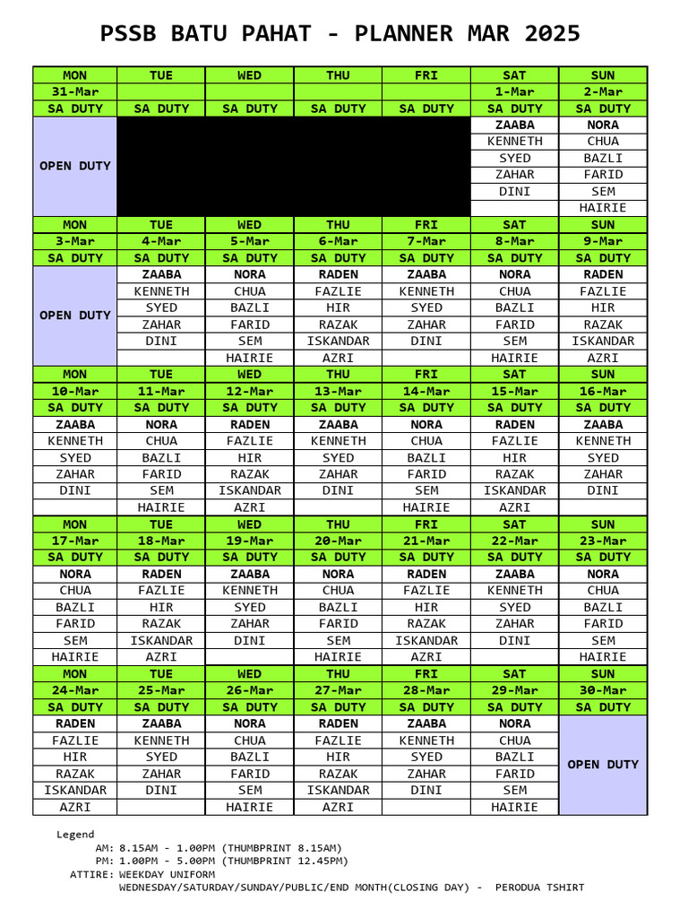 Sa Planner March 2025 | PDF
