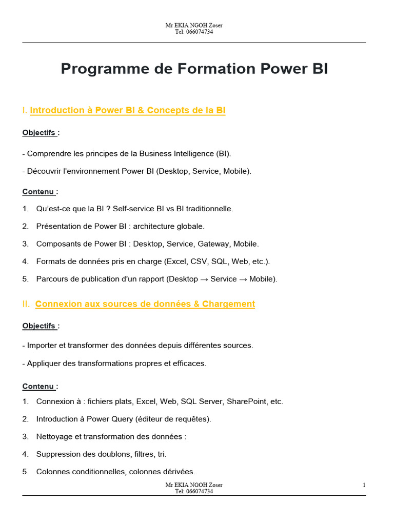 Formation complète Power BI 2023 | PDF | Microsoft SQL Server ...