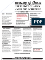 Uog Summer Schedule 2012