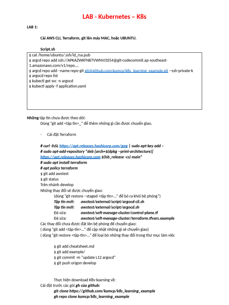 Codestar Kubernetes Labs | PDF