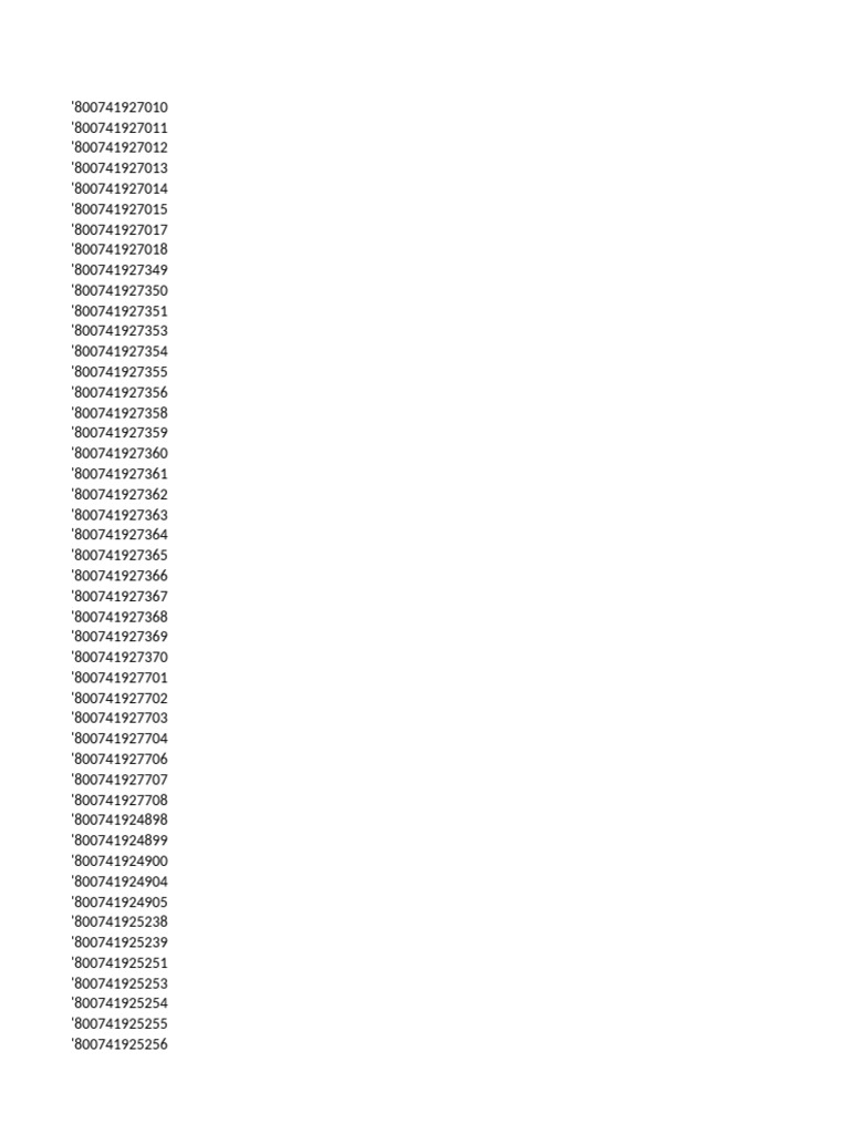 List of Product Codes and IDs | PDF
