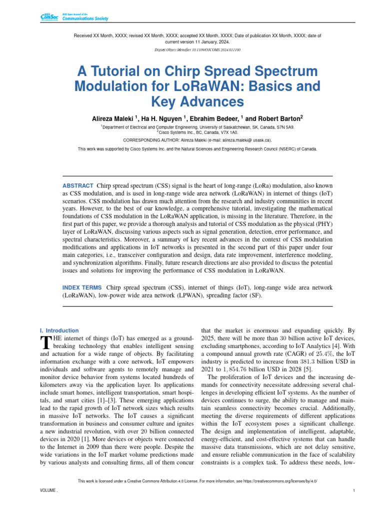 Chirp Spread Spectrum for LoRaWAN Tutorial | PDF | Modulation ...
