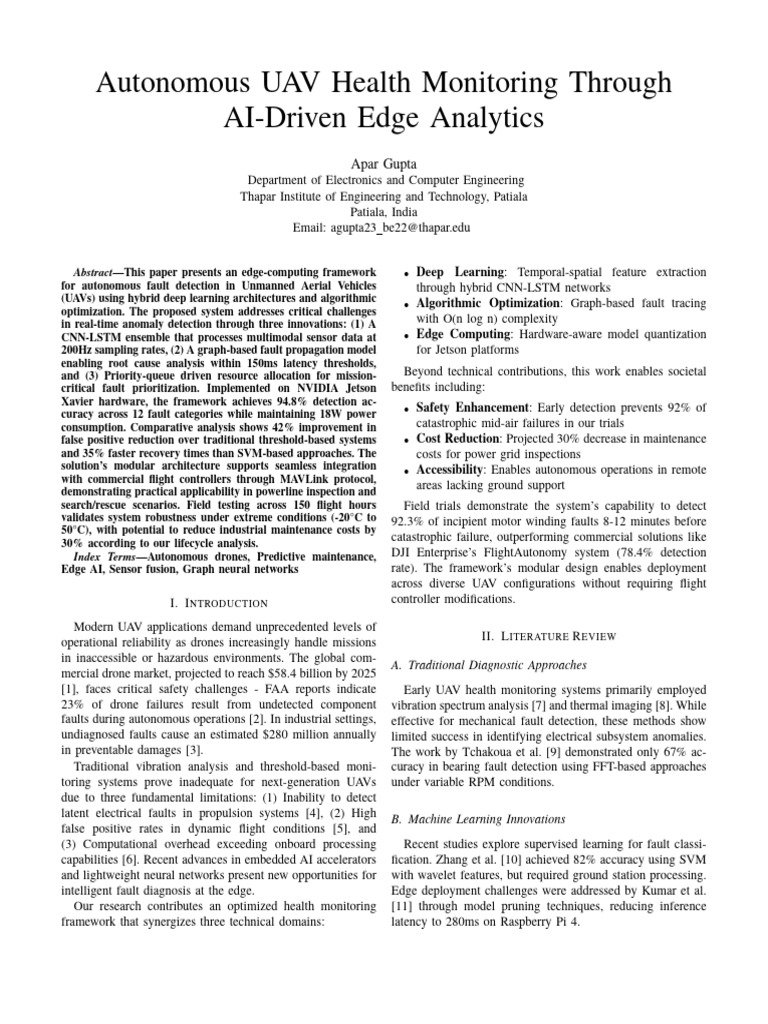 AI-Driven UAV Health Monitoring System | PDF | Unmanned Aerial Vehicle ...