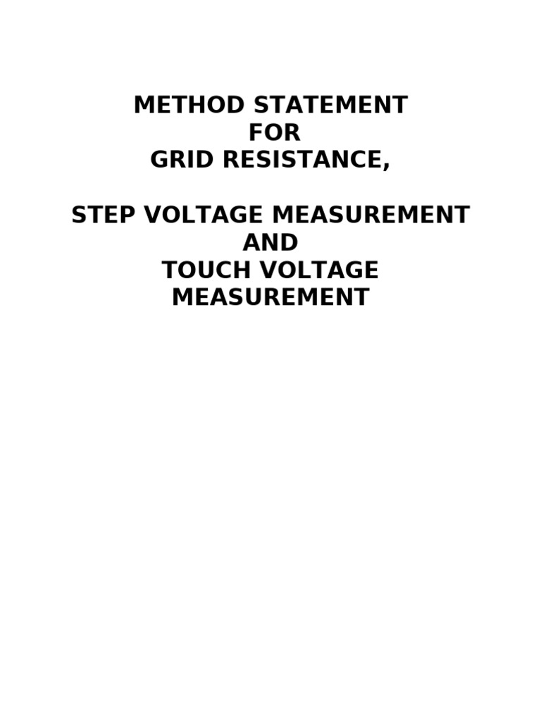 Earth Grid + Step+ Touch Voltage Measurement | PDF | Electronics ...