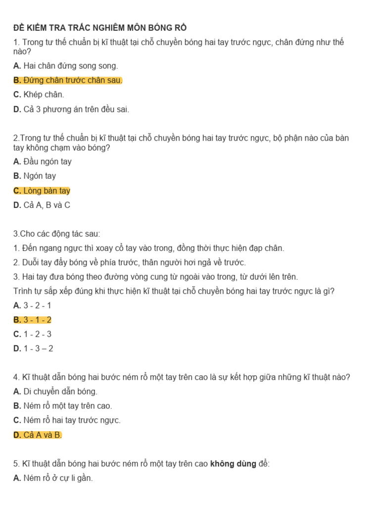 Đề Thi TN Kỳ 2 | PDF