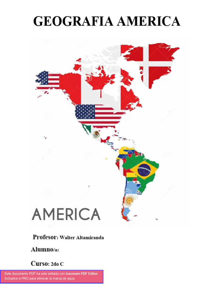 Pautas de Trabajo en Geografía América | PDF | Américas | Mapa