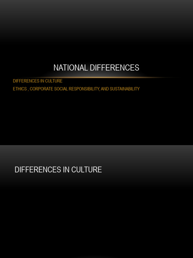 Cultural Differences in Business Ethics | PDF | Social Stratification ...