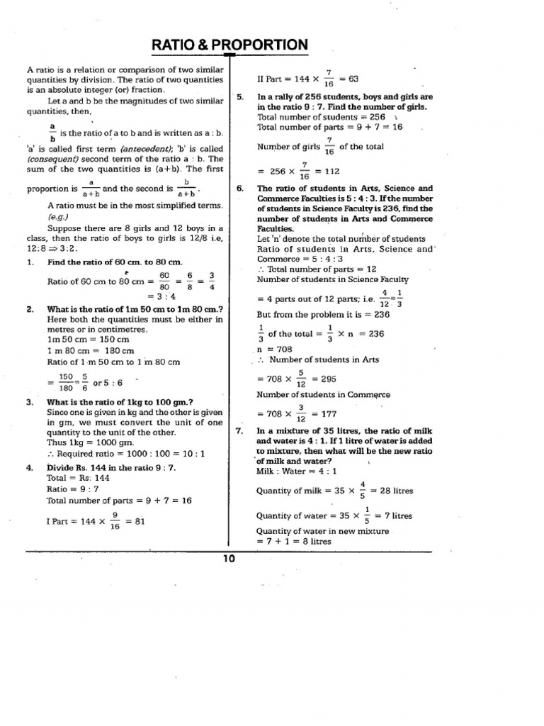 TNPSC Ratio and Proportion Questions | PDF