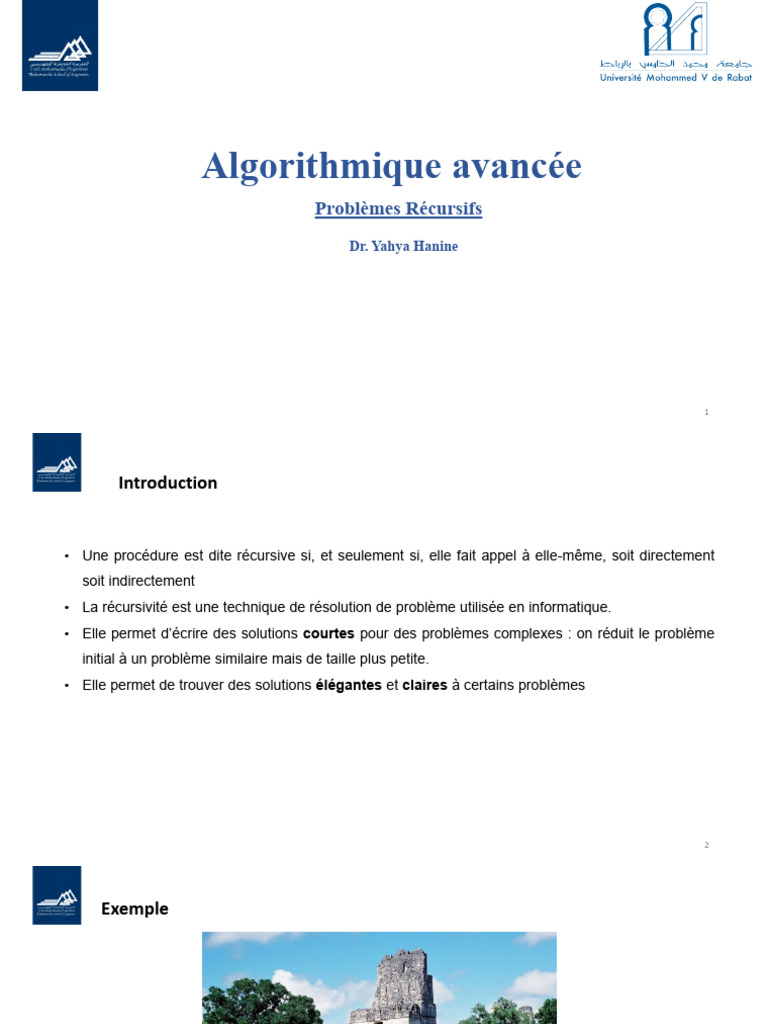 Récursivité et Problèmes de Voyageur | PDF | Programmation dynamique ...