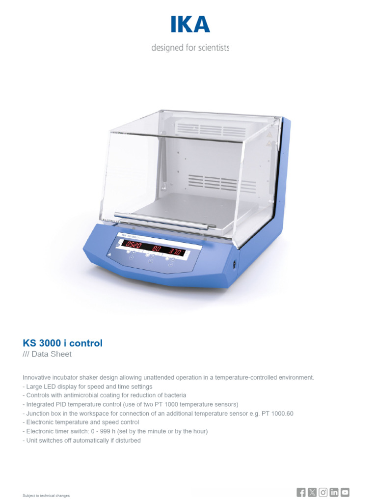 KS 3000 i Control Incubator Shaker | PDF | Electrical Engineering ...