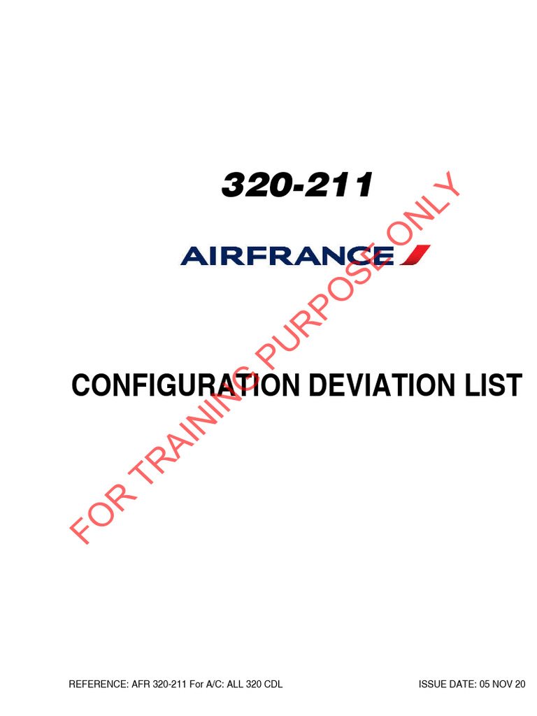320-211 Configuration Deviation List | PDF | Flap (Aeronautics ...