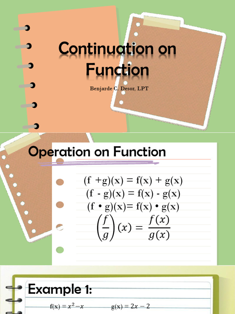 Operation On Function 1 | PDF
