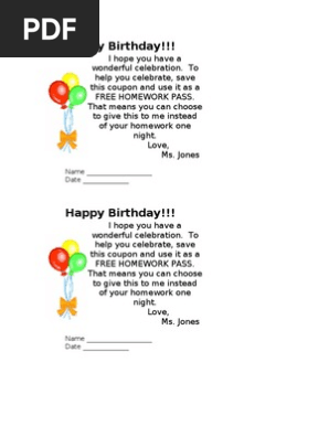 Birthday Coupon