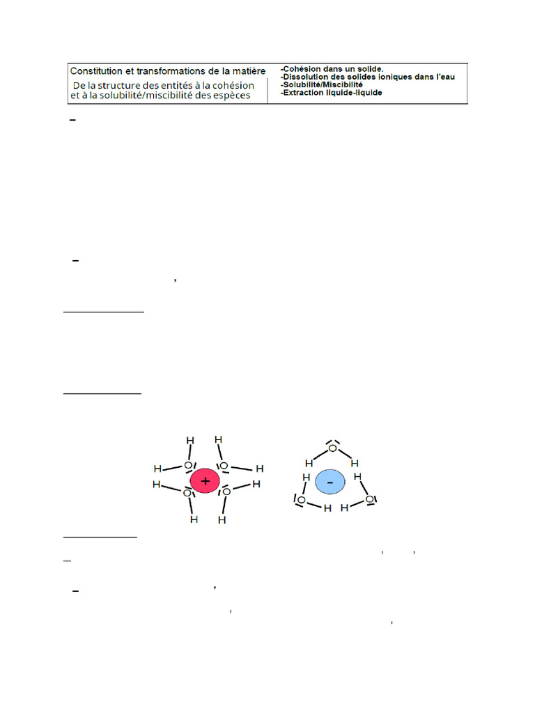 Solides ioniques et leur solubilité | PDF | Ion | Solvatation
