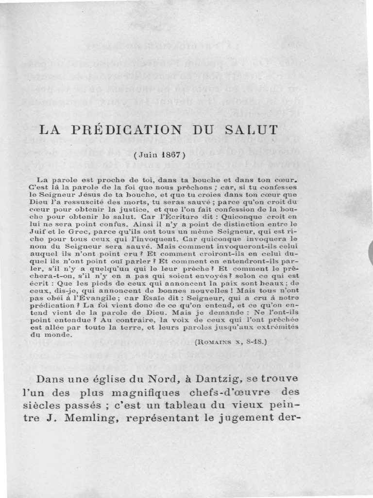 Prédication du Salut: Un Message d'Espoir | PDF | Jésus | Religions ...