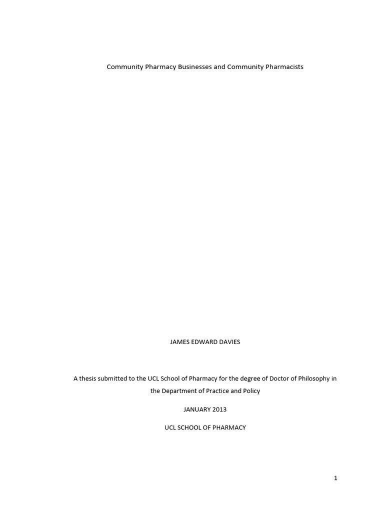 Future of Community Pharmacy in England | PDF | Pharmacy | Pharmacist
