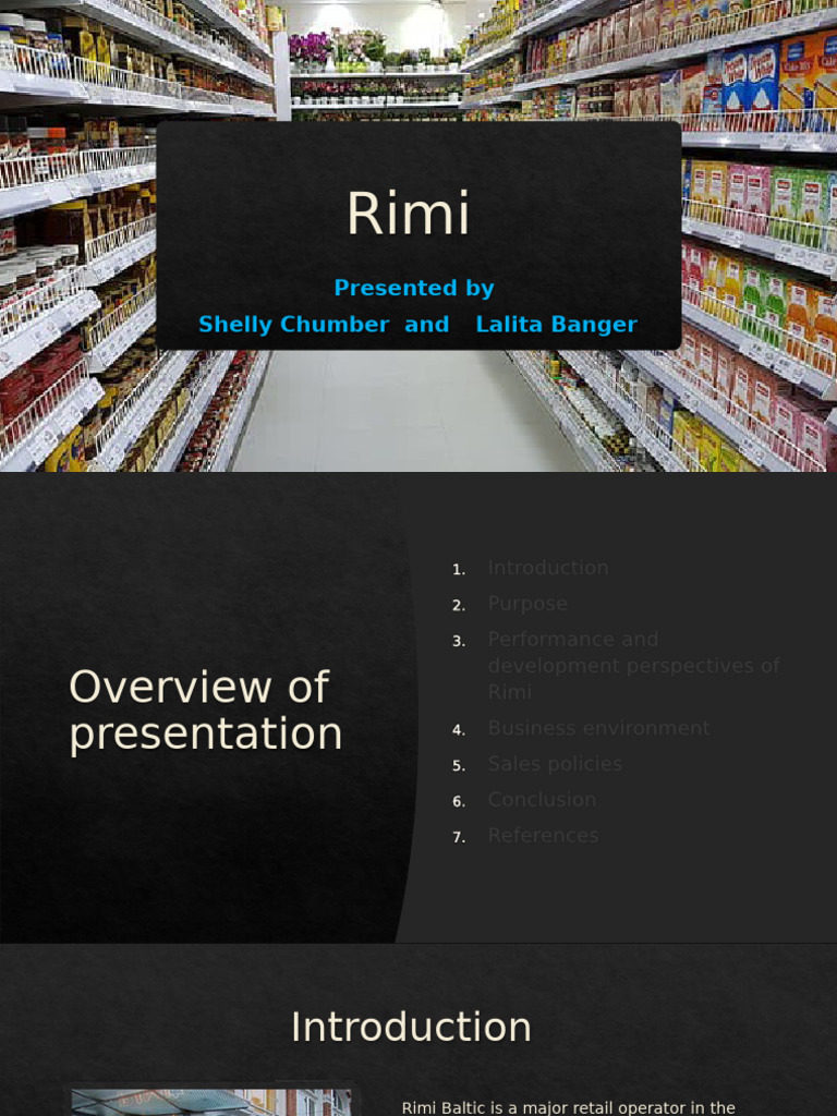 Rimi | PDF | Supply Chain | Employment