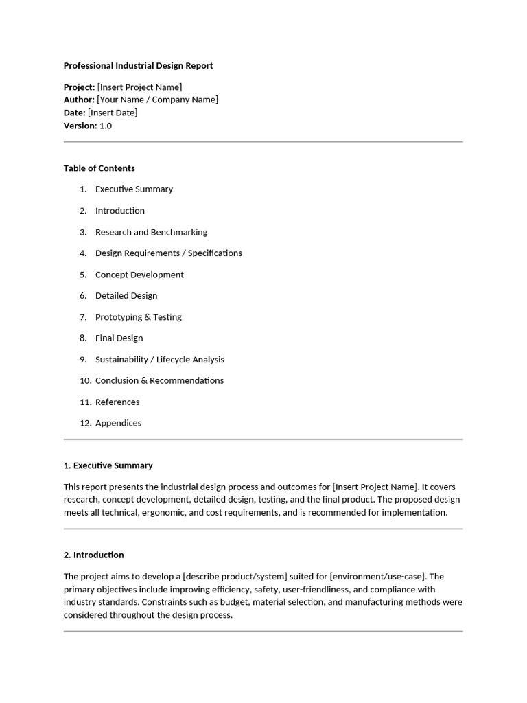 Industrial Design Project Report | PDF | Computer Aided Design | Life ...