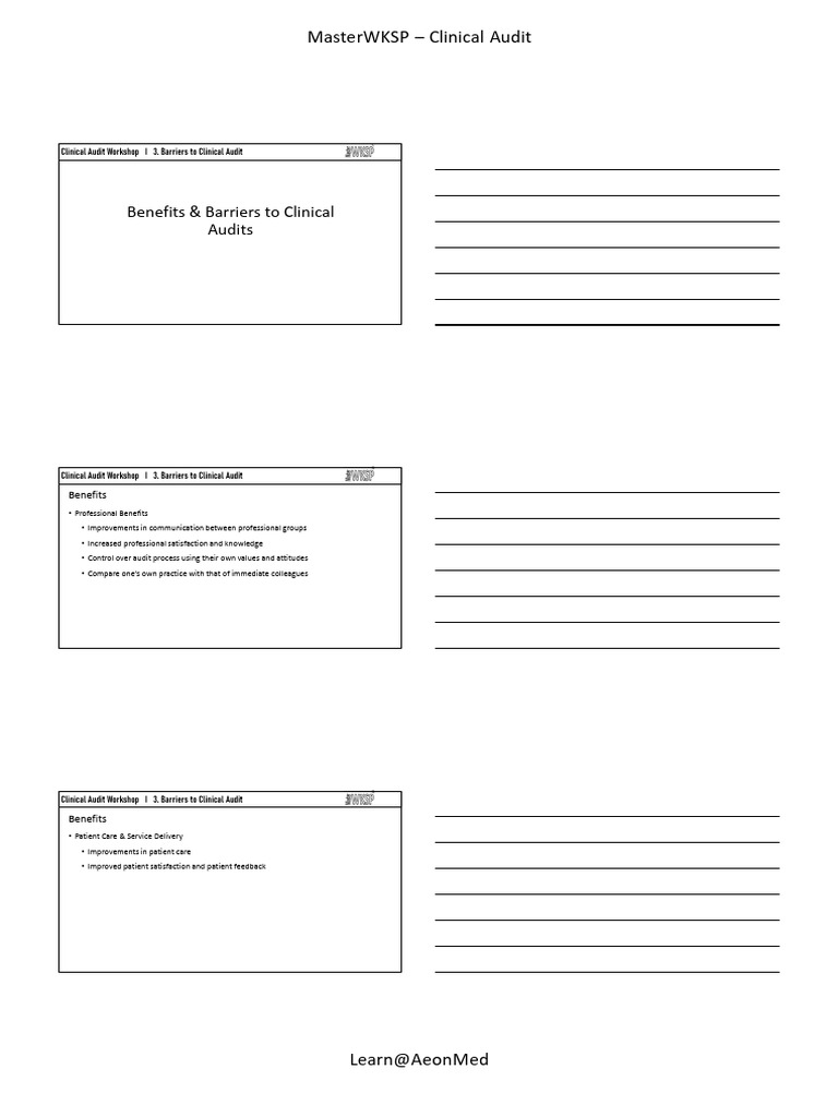 Barriers To Clinical Audit1 | PDF | Social Programs | Health Care