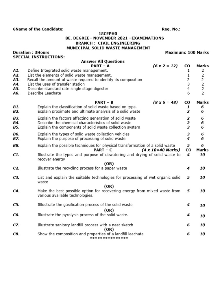 18ceph0 - Municipal Solid Waste Management | PDF | Municipal Solid ...