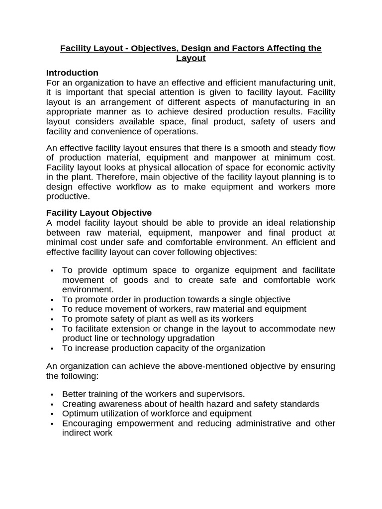 Facility Layout (Introduction) | PDF | Mathematical Optimization ...