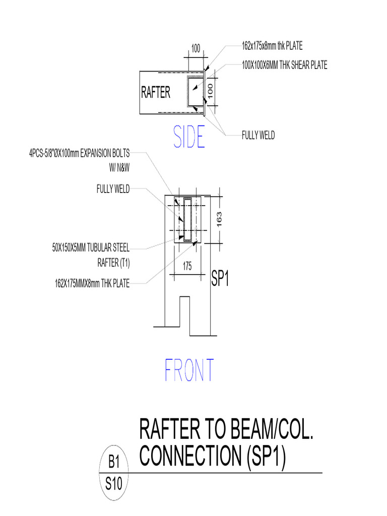 Rafter to Beam Connection Details | PDF