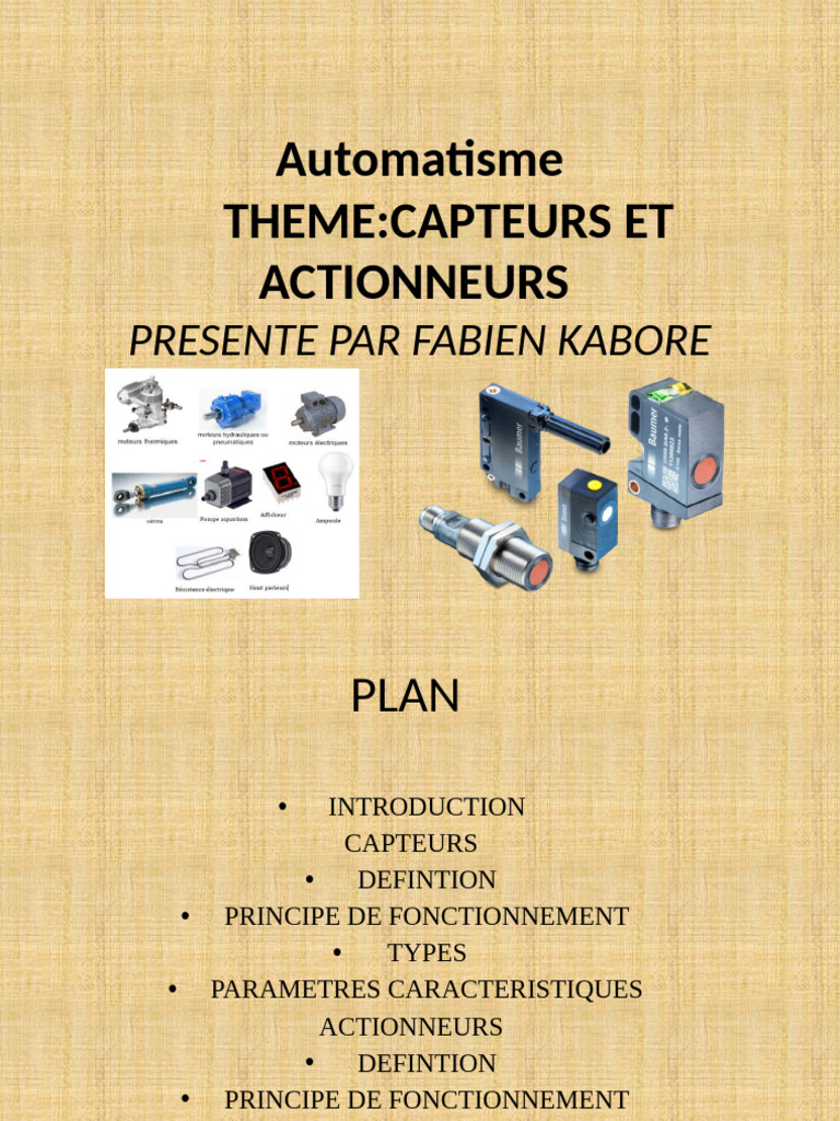 Capteurs et Actionneurs en Automatisme | PDF | Capteur | Champ magnétique