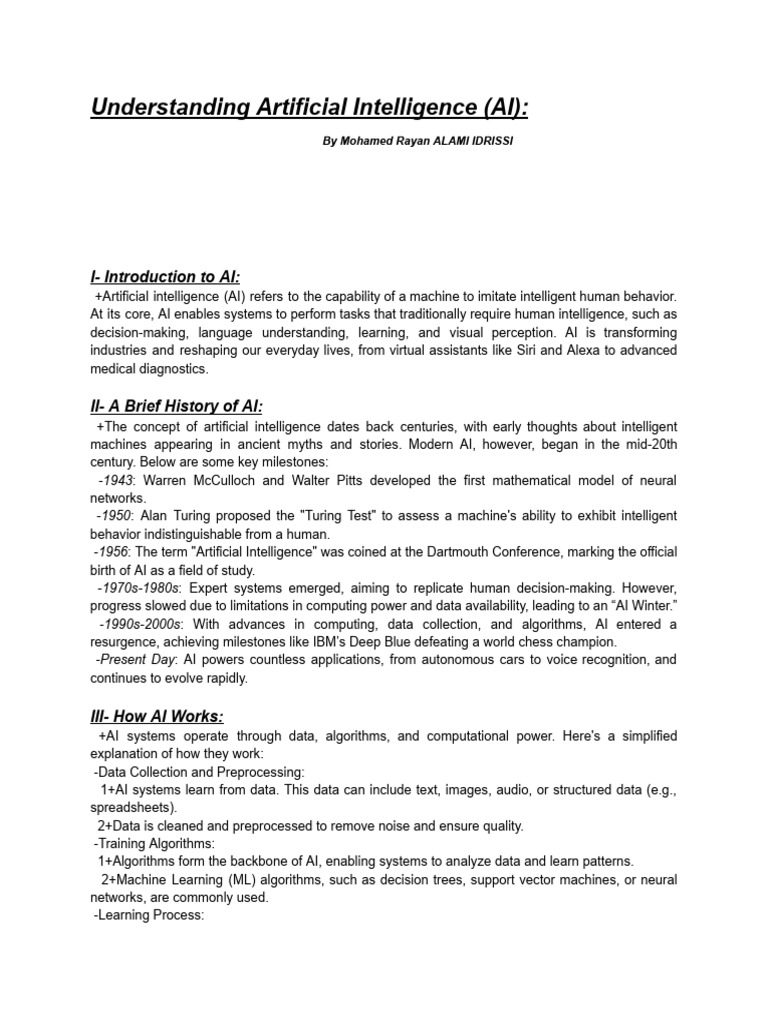 Understanding Artificial Intelligence AI | PDF | Artificial ...
