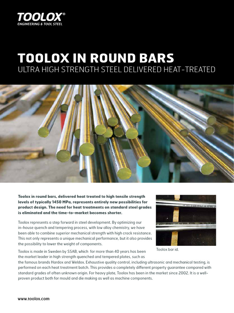 Toolox 44 Round Bars Overview | PDF | Heat Treating | Steel