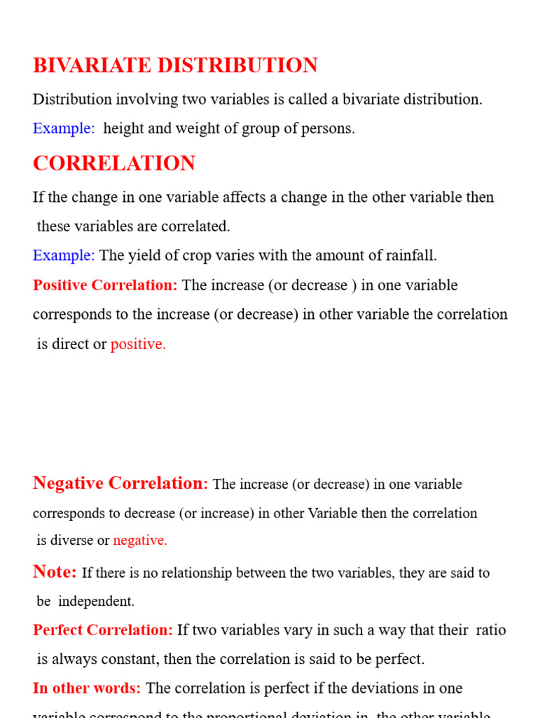 Bivariate Distribution and Correlation Analysis | PDF | Mean ...