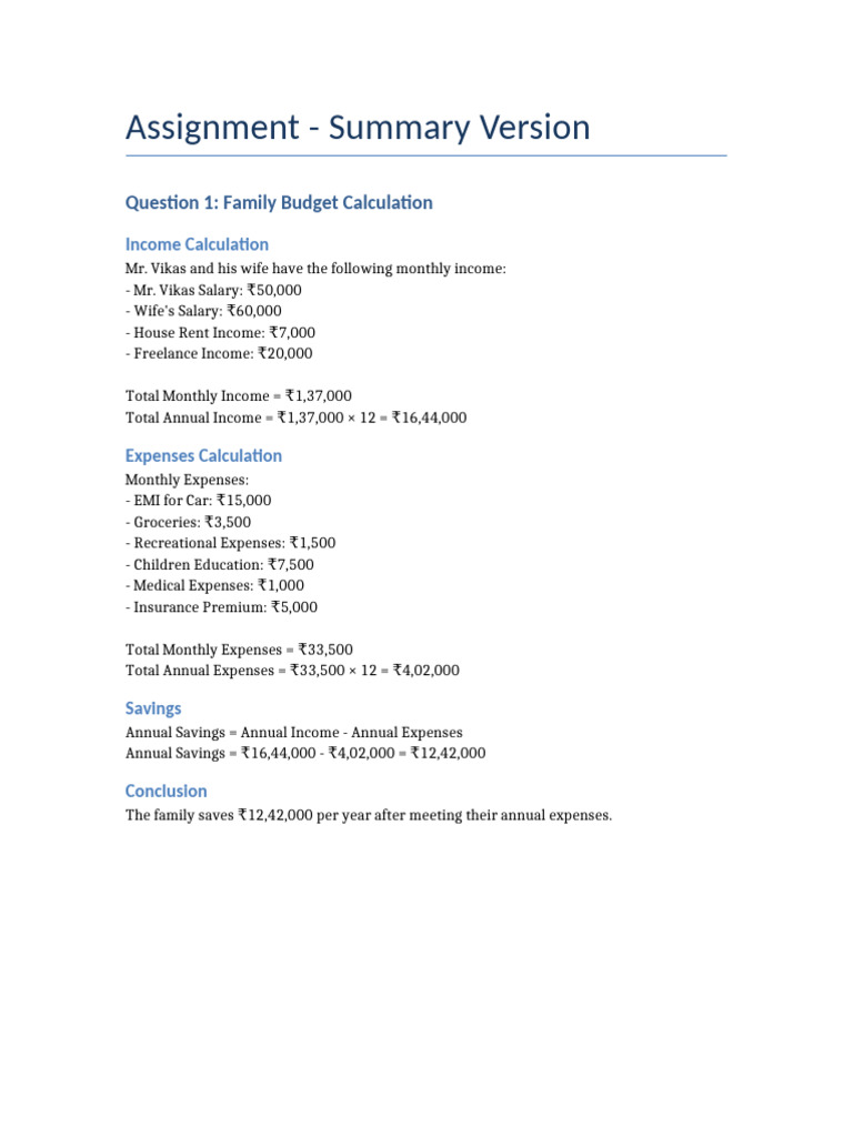 Assignment Short Version | PDF