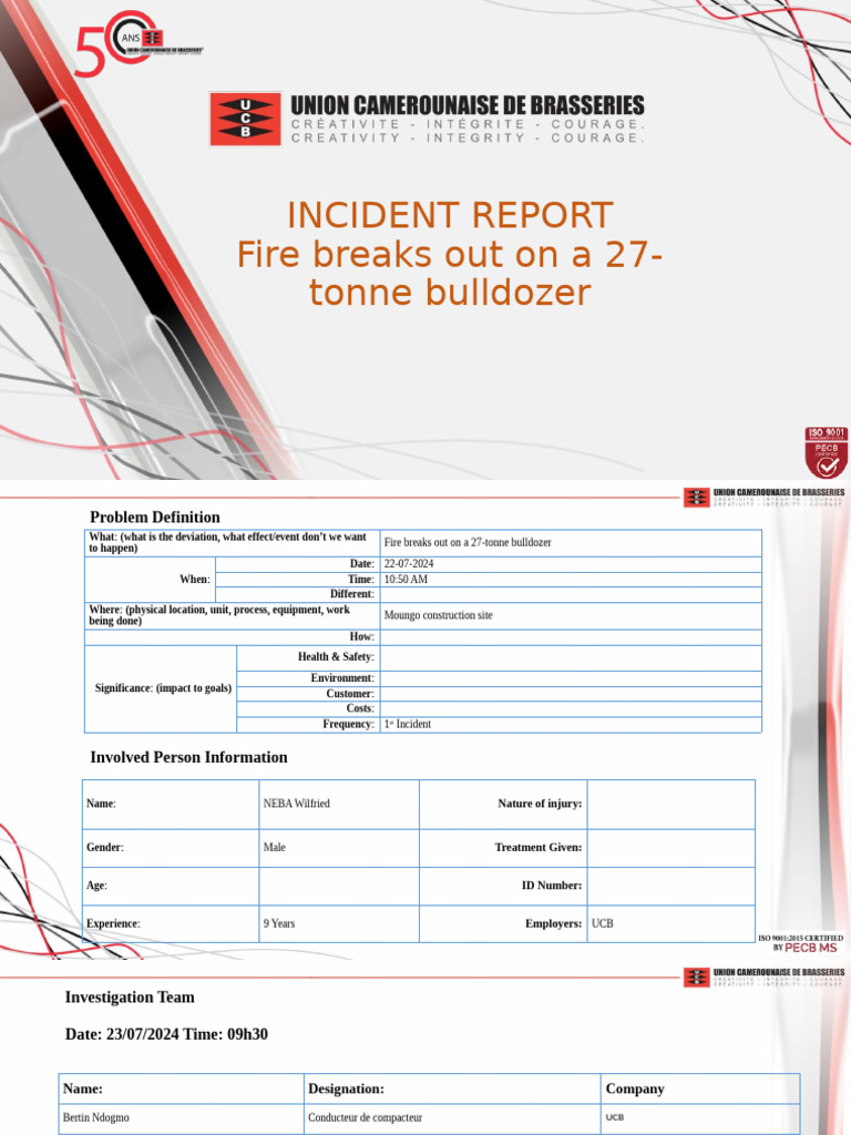Bulldozer Fire Incident Report 2024 | PDF