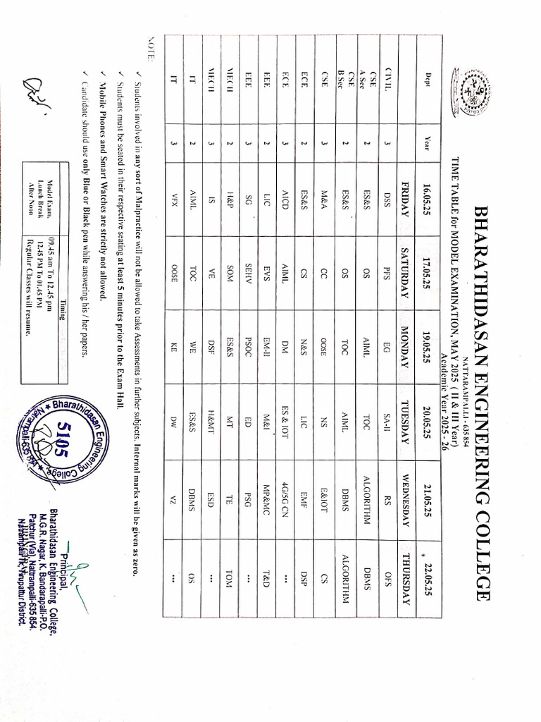 Model Exam TT | PDF